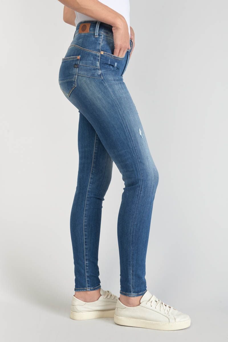 Le Temps Des Cerises Jeans Pulp Slim Dina Taille Haute Destroy Bleu N°2