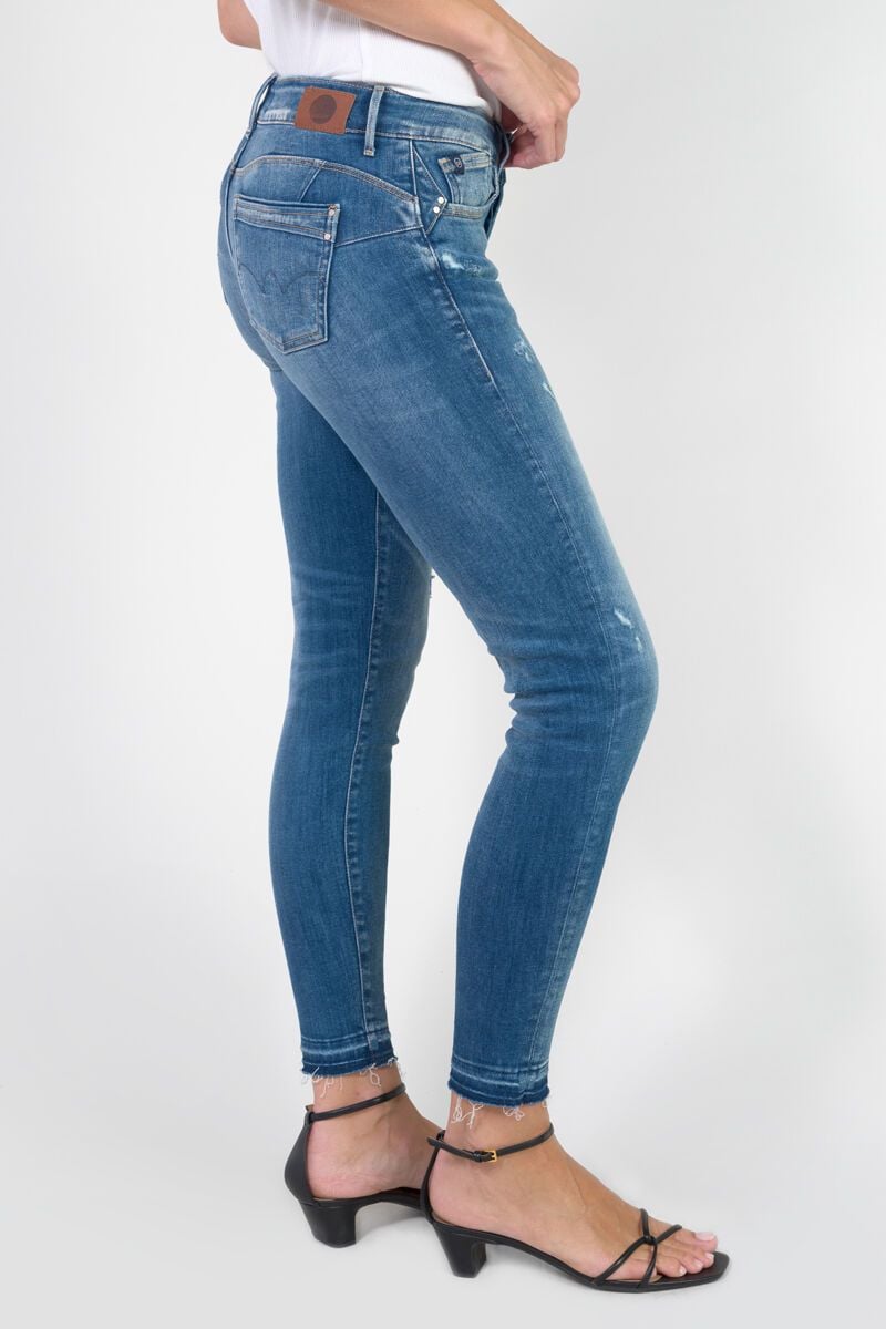 Le Temps Des Cerises Jeans Pulp Slim Dionne 7/8ème Destroy Bleu N°3