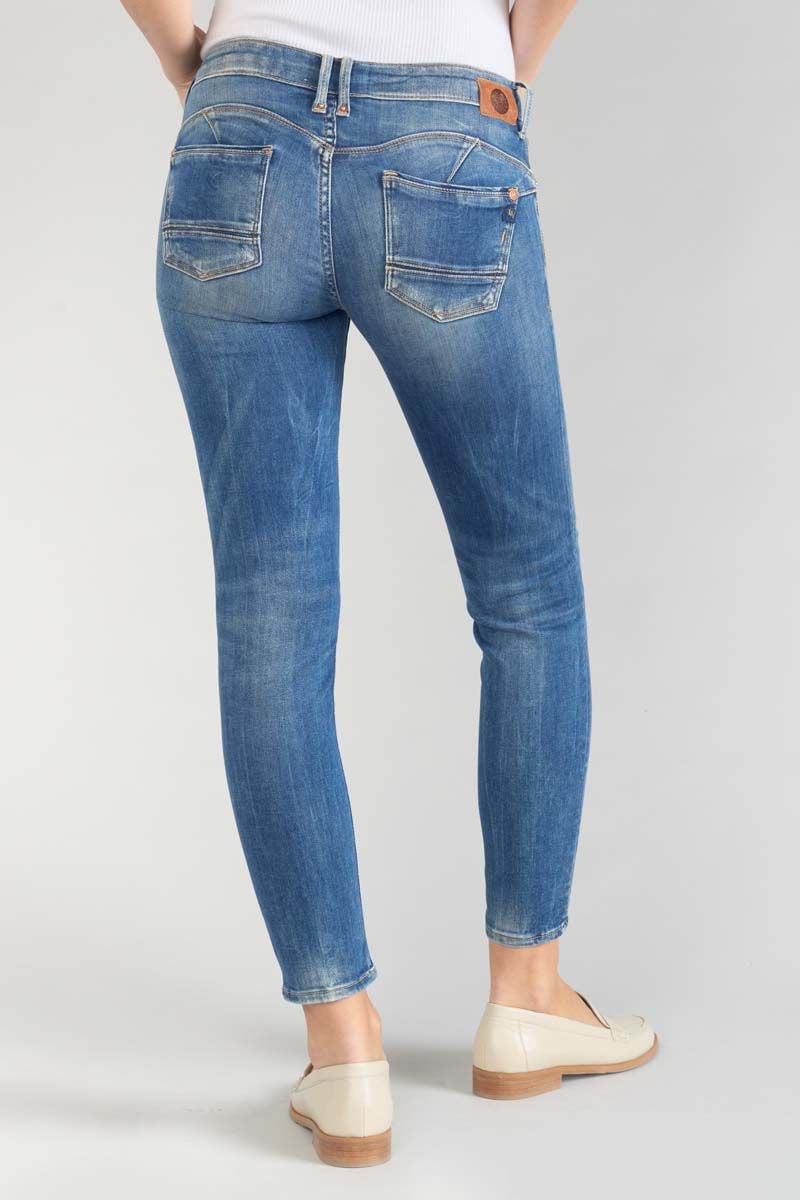 Le Temps Des Cerises Jeans Pulp Slim Fino 7/8ème Destroy Vintage Bleu N°3