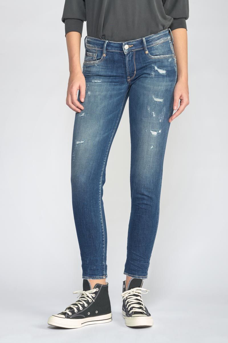 Le Temps Des Cerises Jeans Pulp Slim Foals 7/8ème Destroy Bleu N°2