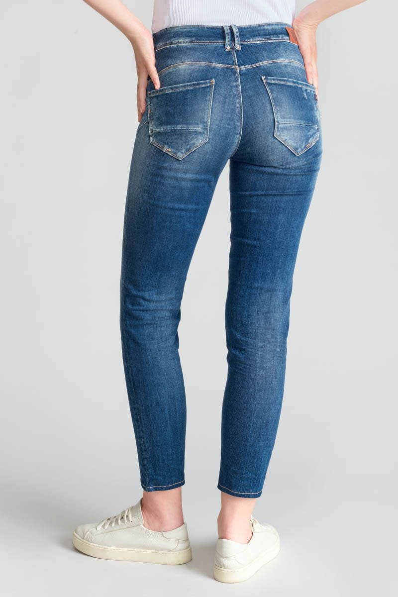 Le Temps Des Cerises Jeans Pulp Slim Lem Taille Haute 7/8ème Destroy Bleu N°2