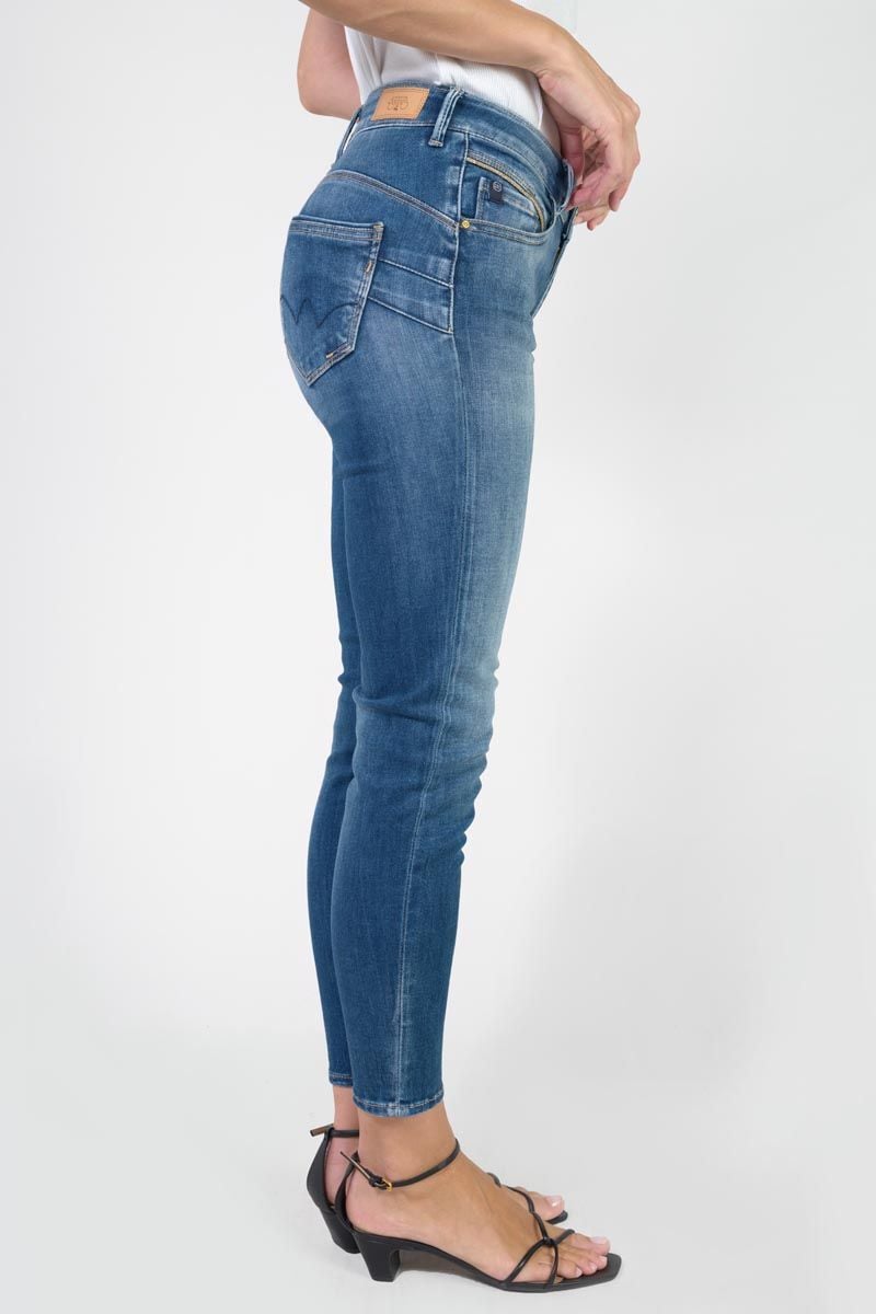 Le Temps Des Cerises Jeans Pulp Slim Pefki Taille Haute 7/8ème Bleu N°3