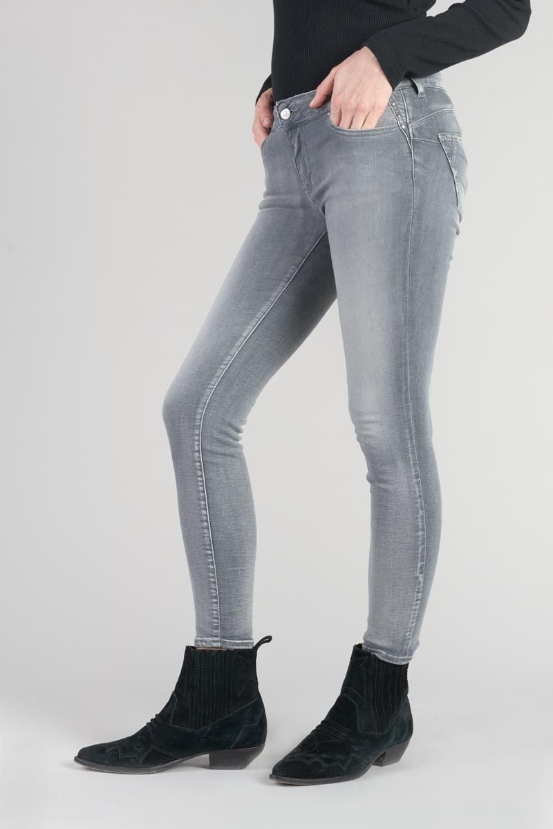Le Temps Des Cerises Jeans Pulp Slim Roche Taille Haute 7/8ème Gris N°2