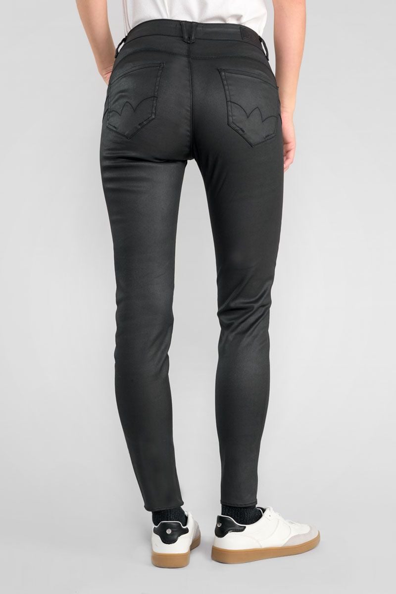 Le Temps Des Cerises Jeans Pulp Slim Taille Haute 7/8ème Enduit Noir N°0