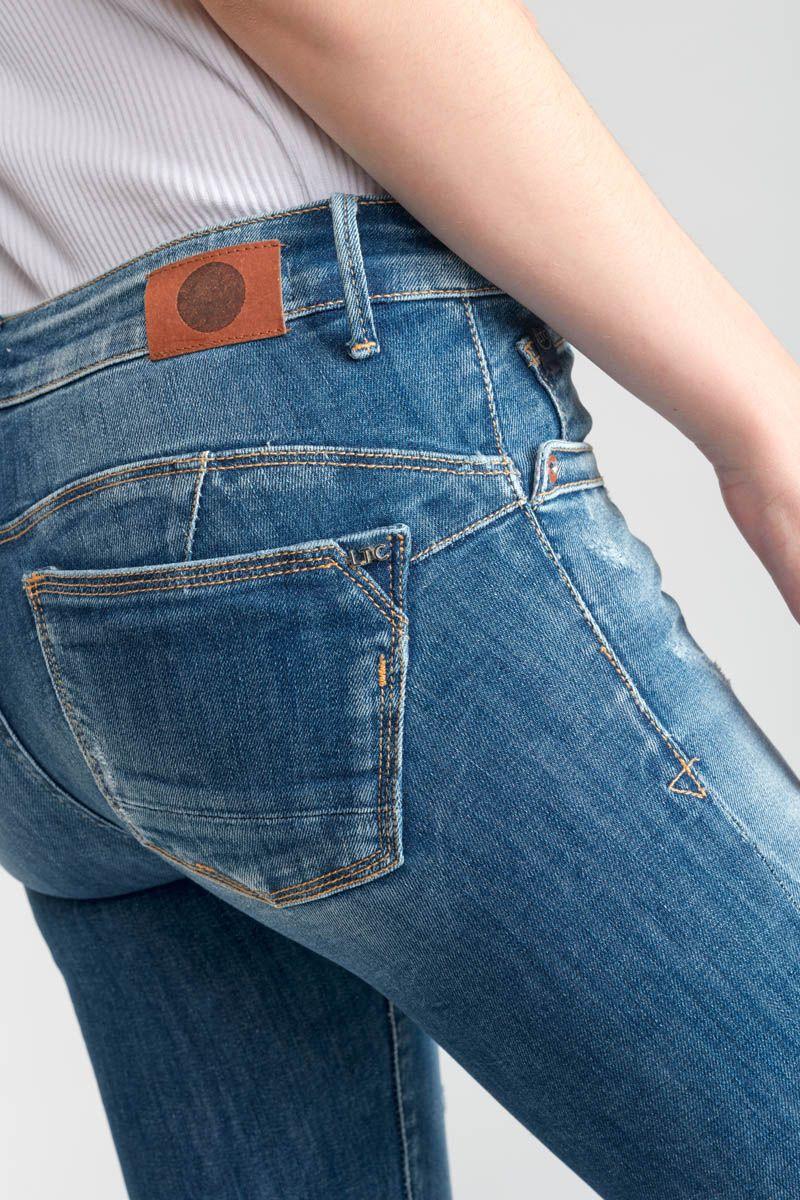 Le Temps Des Cerises Jeans Pulp Slim Thais 7/8ème Destroy Bleu N°3