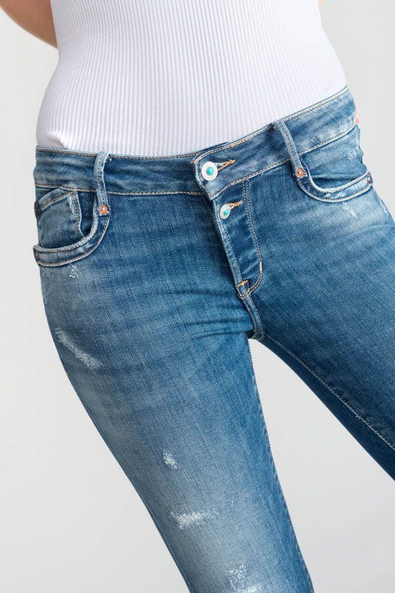Le Temps Des Cerises Jeans Pulp Slim Thais 7/8ème Destroy Bleu N°3