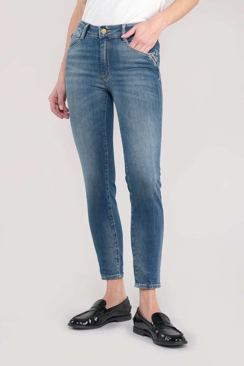 le temps des cerises Jeans pulp slim Thiam taille haute 7/8ème bleu N°3