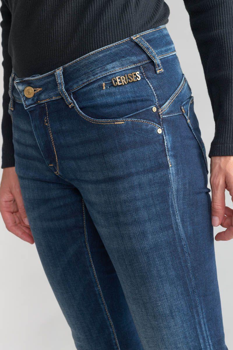 le temps des cerises Jeans pulp slim Urselle vintage bleu N°1