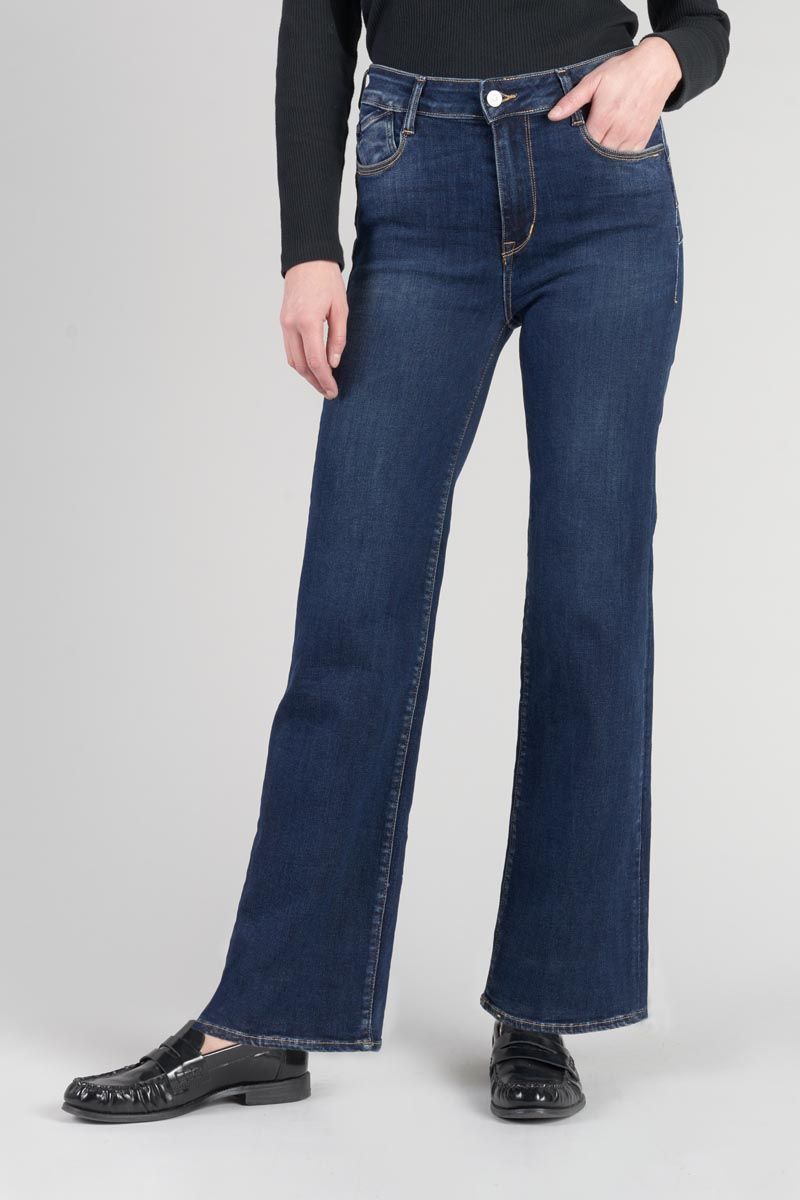 Le Temps Des Cerises Jeans Pulp Wide Leg Basic Taille Haute 7/8ème Bleu N°1