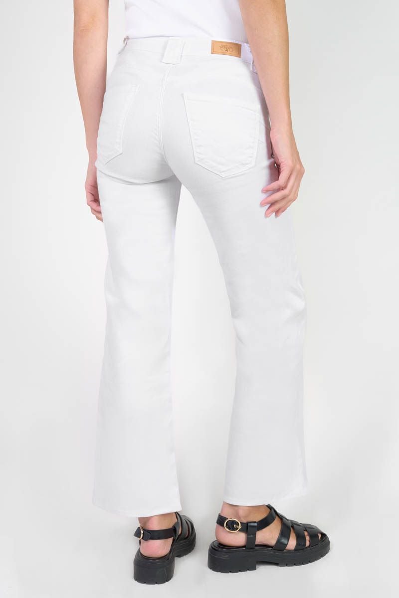 Le Temps Des Cerises Jeans Pulp Wide Leg Taille Haute 7/8ème Blanc