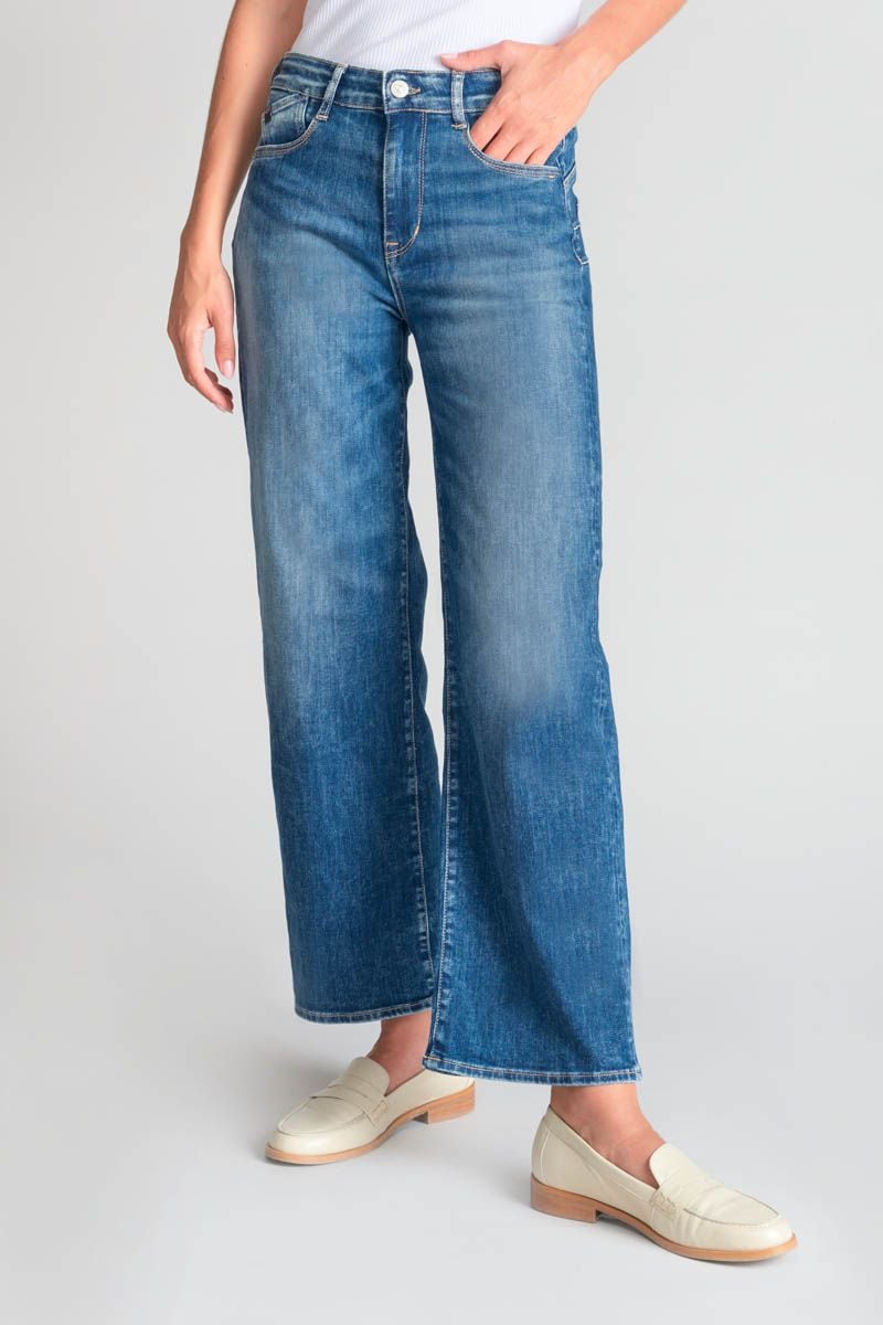 Le Temps Des Cerises Jeans Pulp Wide Leg Taille Haute 7/8ème Bleu N°3