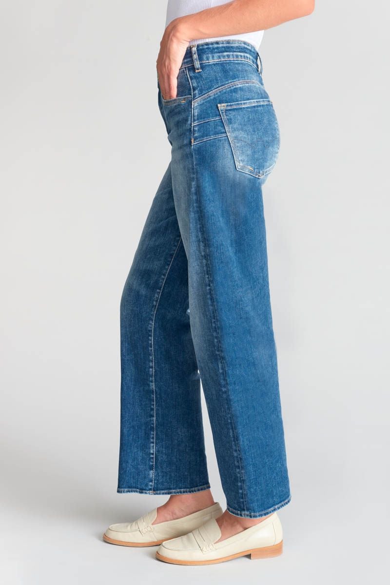 Le Temps Des Cerises Jeans Pulp Wide Leg Taille Haute 7/8ème Bleu N°3