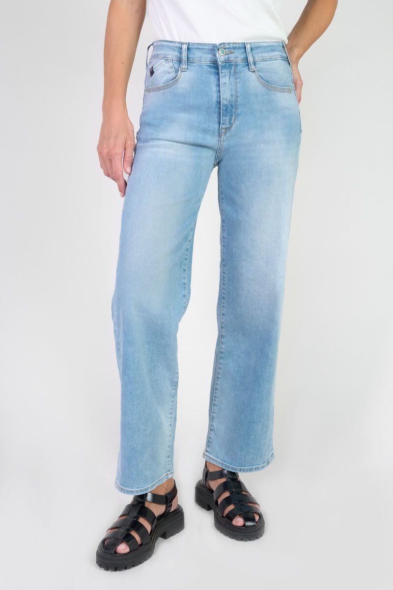 le temps des cerises Jeans pulp wide leg taille haute 7/8ème bleu N°4