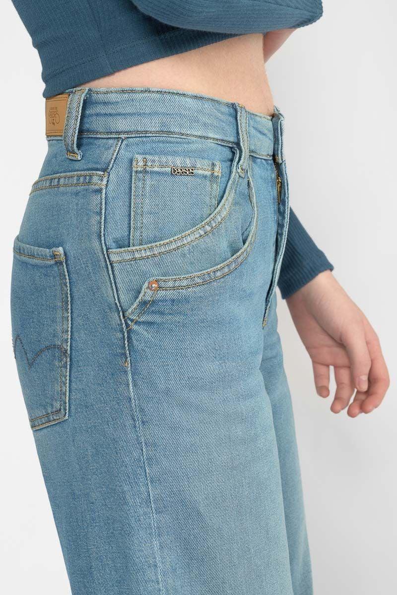 Le Temps Des Cerises Jeans Regular Large Caster Taille Haute Bleu N°4
