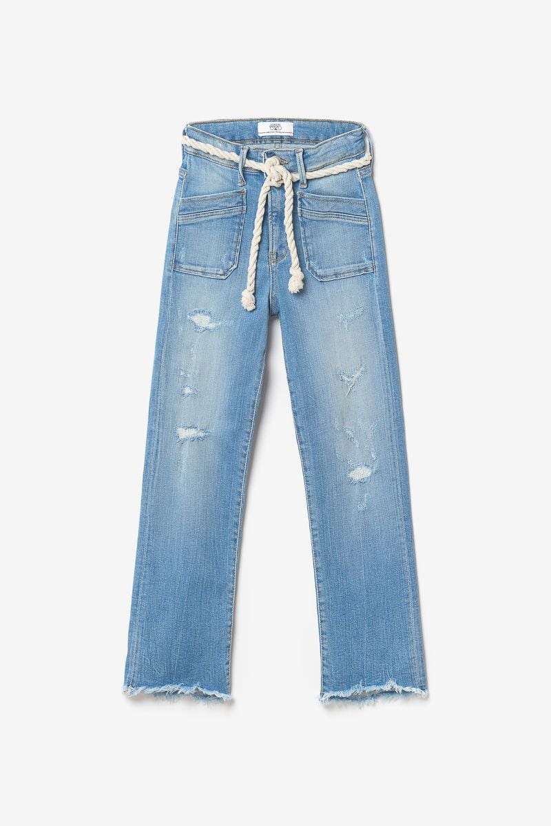 Le Temps Des Cerises Jeans Regular Precia 7/8ème Destroy Bleu N°4