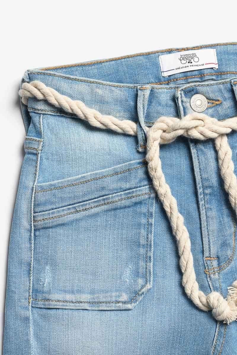 Le Temps Des Cerises Jeans Regular Precia 7/8ème Destroy Bleu N°4