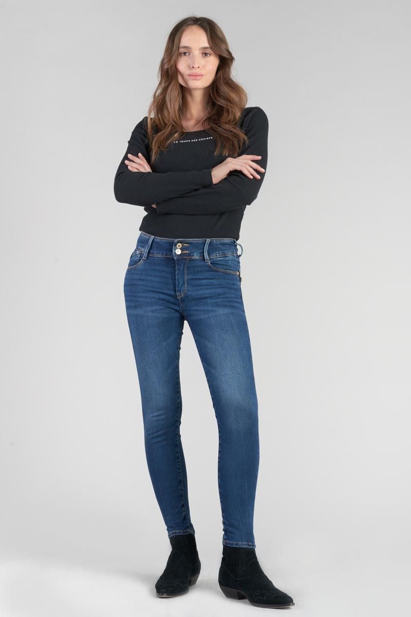 le temps des cerises Jeans ultra pulp slim Asti taille haute 7/8ème bleu N°2