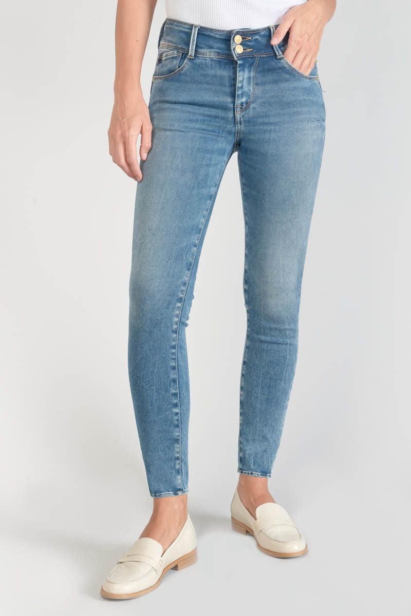 le temps des cerises Jeans ultra pulp slim Luri taille haute 7/8ème bleu N°4