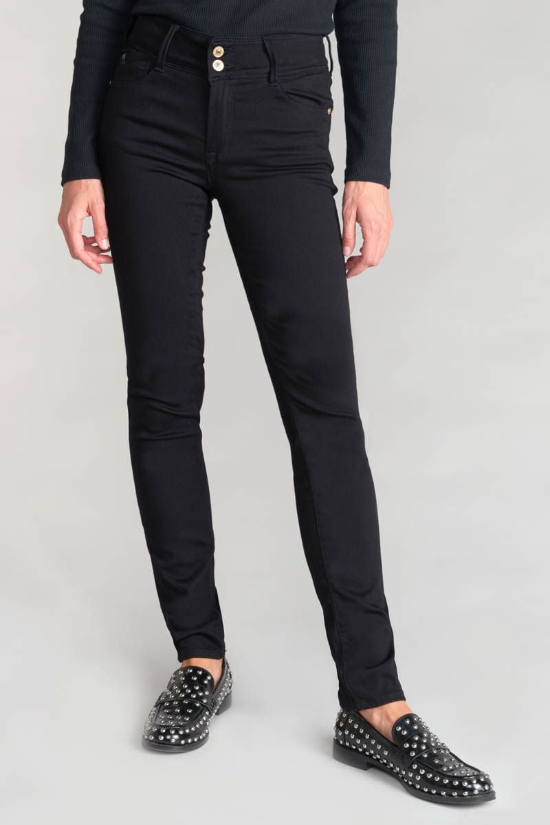 le temps des cerises Jeans ultra pulp slim taille haute noir N°0