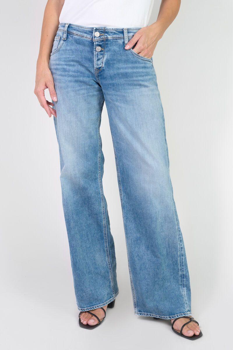 le temps des cerises Jeans wide leg Lauryn bleu N°4