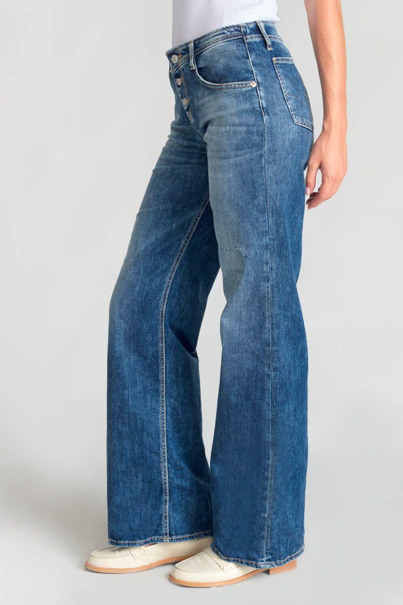 Le Temps Des Cerises Jeans Wide Leg Lauryn Destroy Bleu N°3