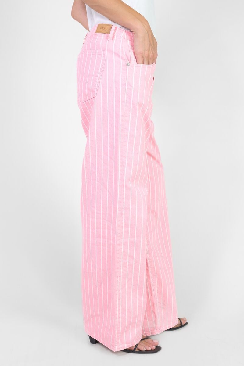 Le Temps Des Cerises Jeans Wide Leg Lauryn Rose à Rayures