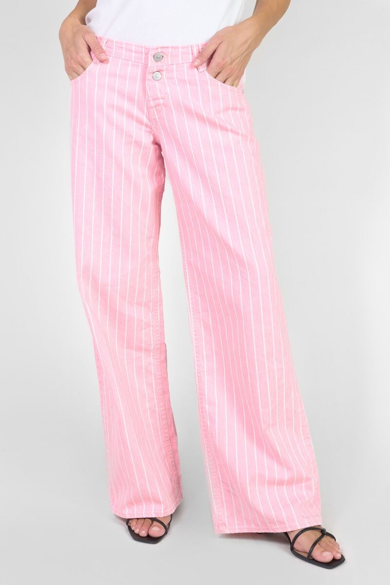 Le Temps Des Cerises Jeans Wide Leg Lauryn Rose à Rayures