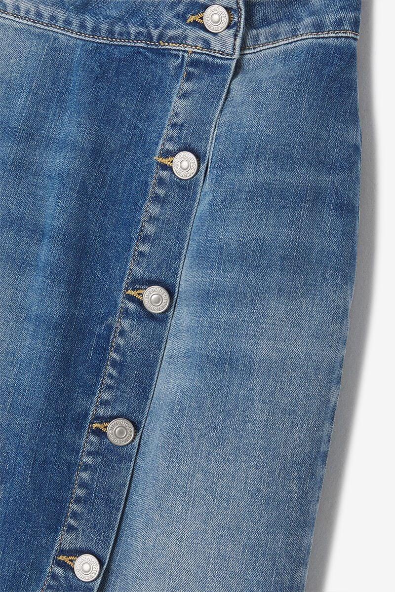 Le Temps Des Cerises Jupe Longue Rapha En Jeans Bleu