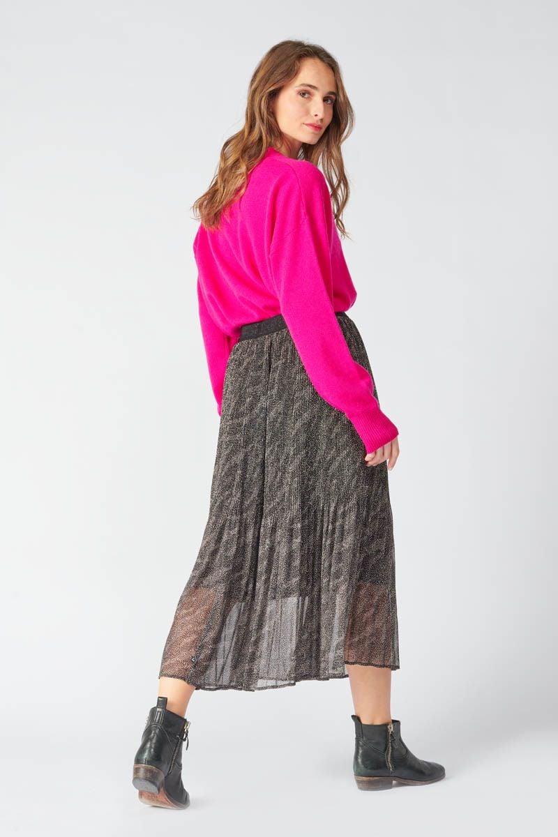 Le Temps Des Cerises Jupe Longue Zoumba à Motif Animalier