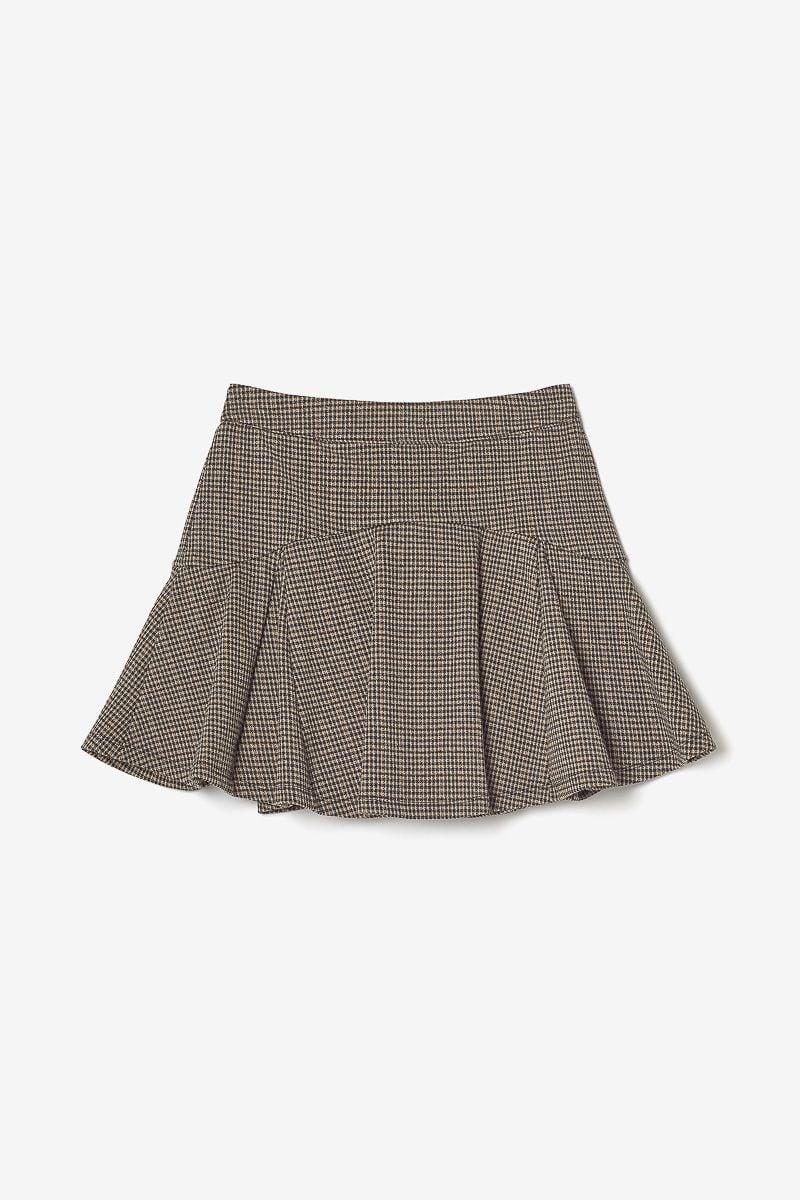 Le Temps Des Cerises Jupe Short Feligi à Motif Pied De Poule