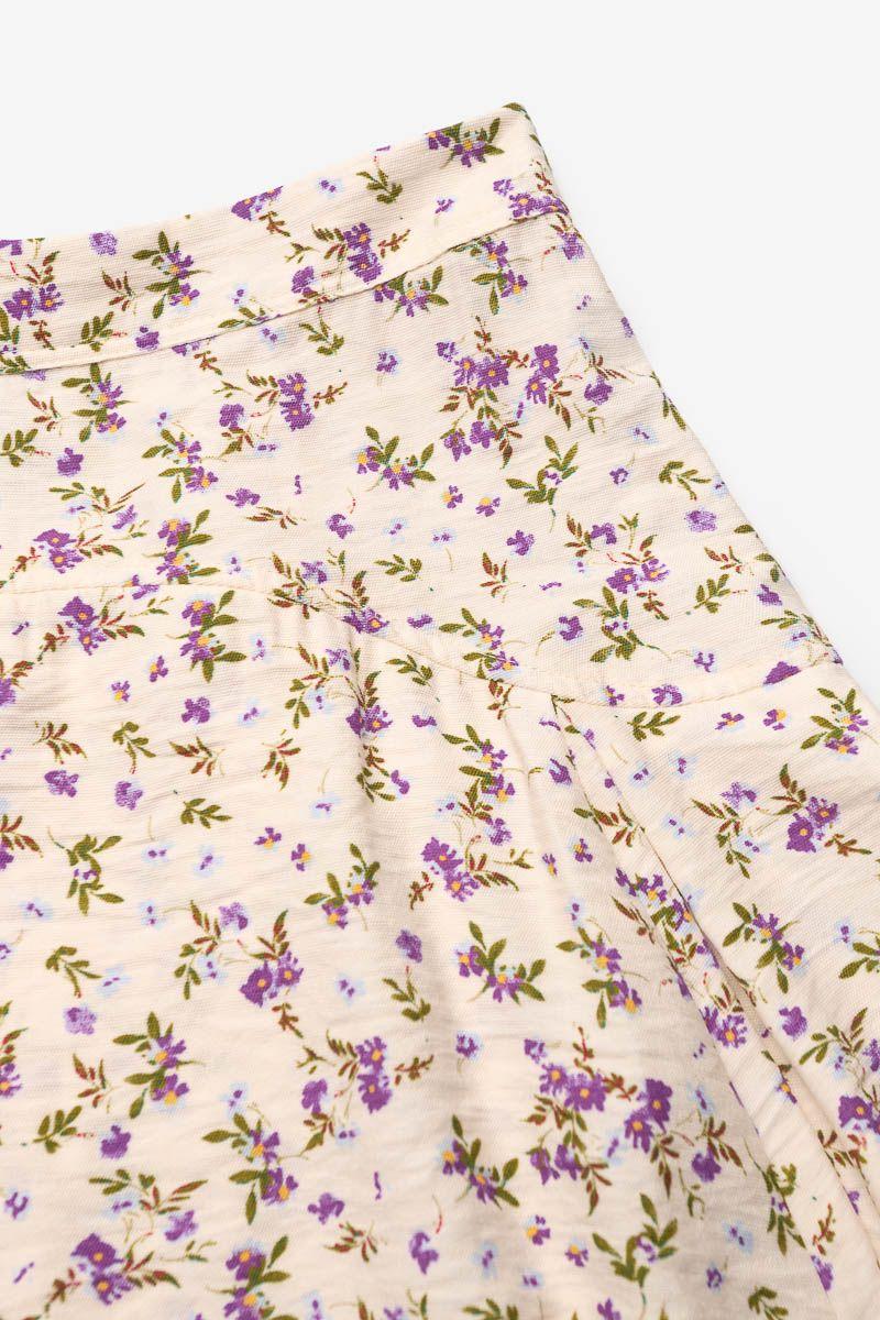Le Temps Des Cerises Jupe-short Kitagi à Motif Fleuri
