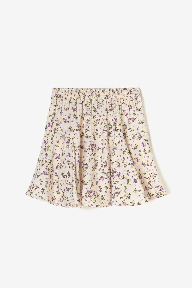 Le Temps Des Cerises Jupe-short Kitagi à Motif Fleuri