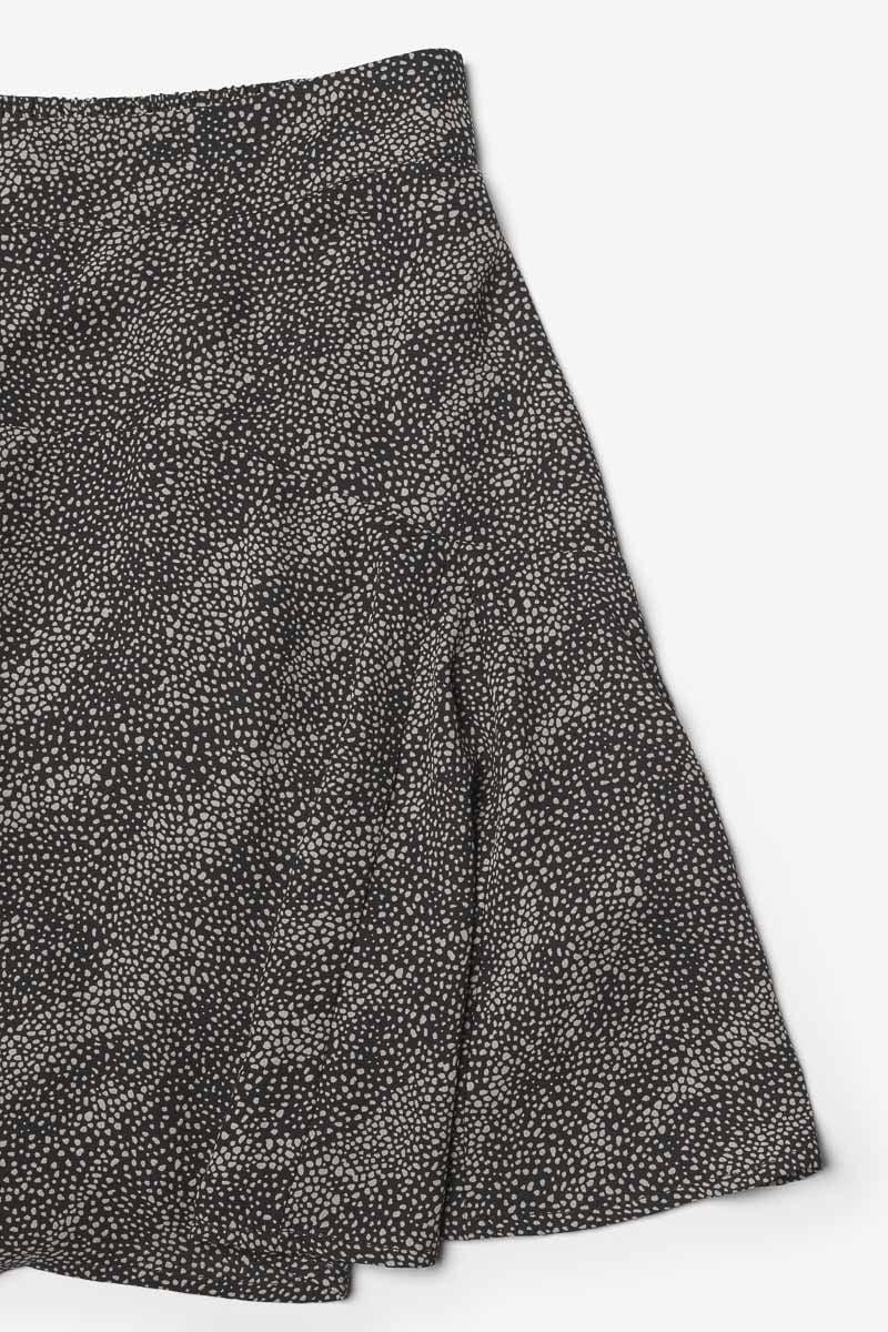 Le Temps Des Cerises Jupe Short Libygi Noire à Motif Animalier