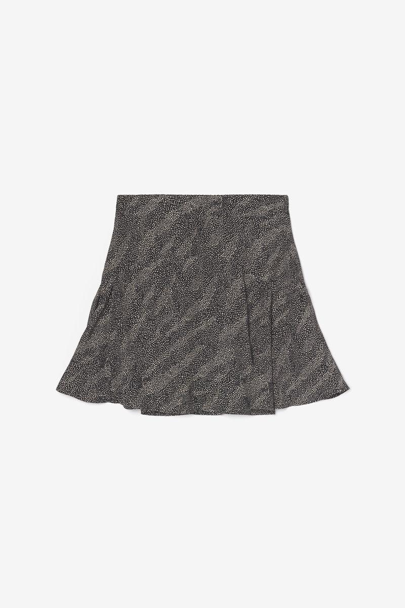 le temps des cerises Jupe short Libygi noire à motif animalier