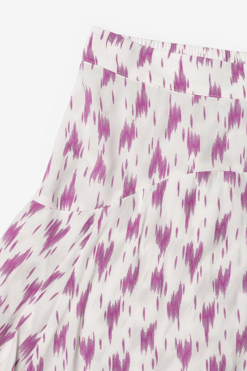 Le Temps Des Cerises Jupe Short Marligi à Motif Violet