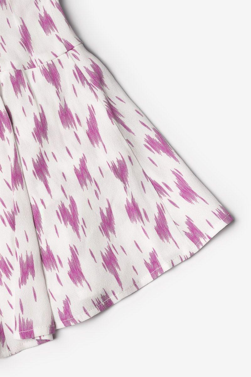 Le Temps Des Cerises Jupe Short Marligi à Motif Violet