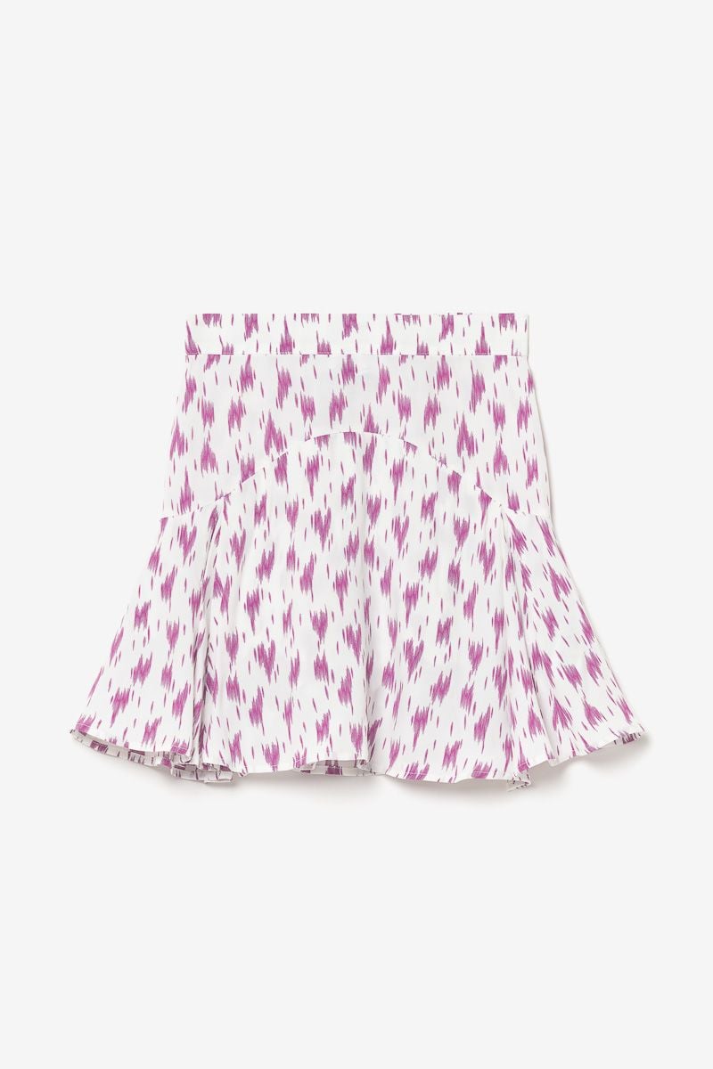 le temps des cerises Jupe short Marligi à motif violet