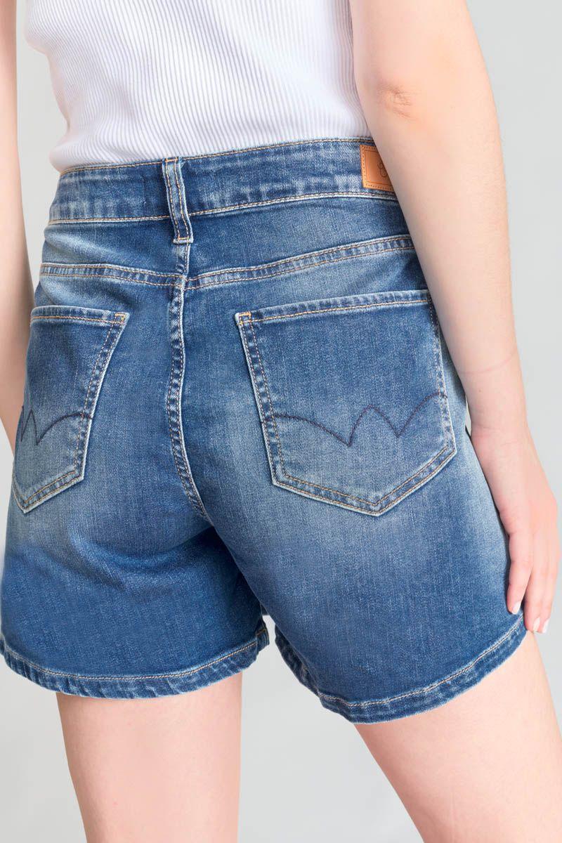 Le Temps Des Cerises Jupe Short Monaco En Jeans Bleu