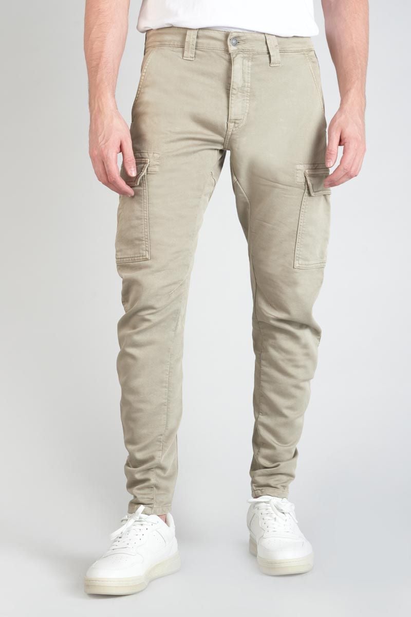 le temps des cerises Koge Army Jogg tapered arqué beige