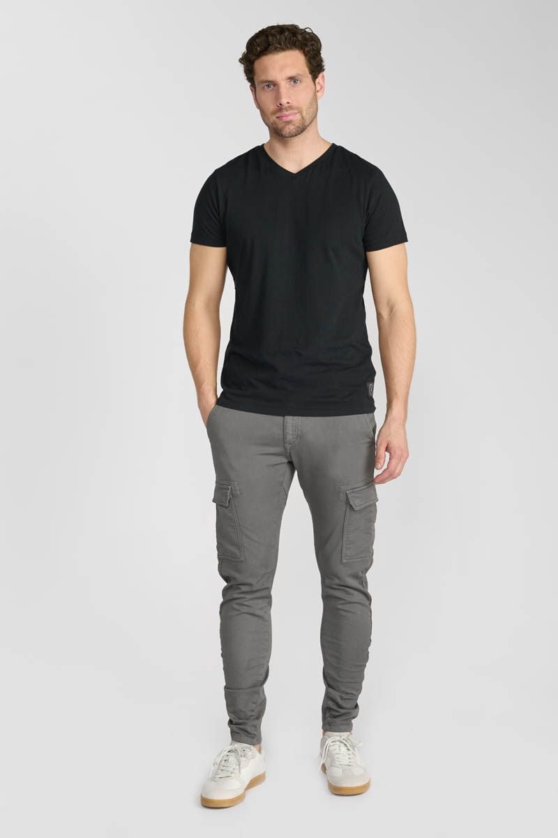 le temps des cerises Koge Army Jogg tapered arqué gris