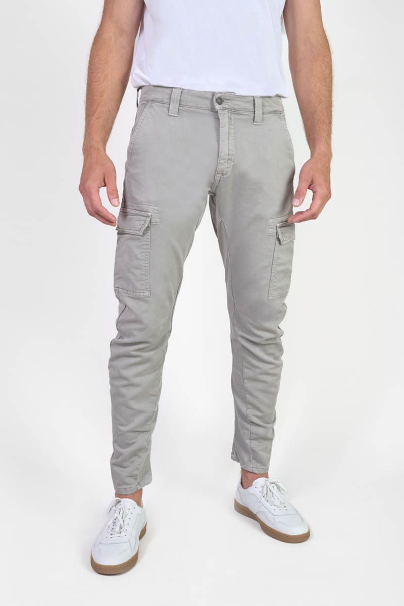 le temps des cerises Koge Army Jogg tapered arqué gris