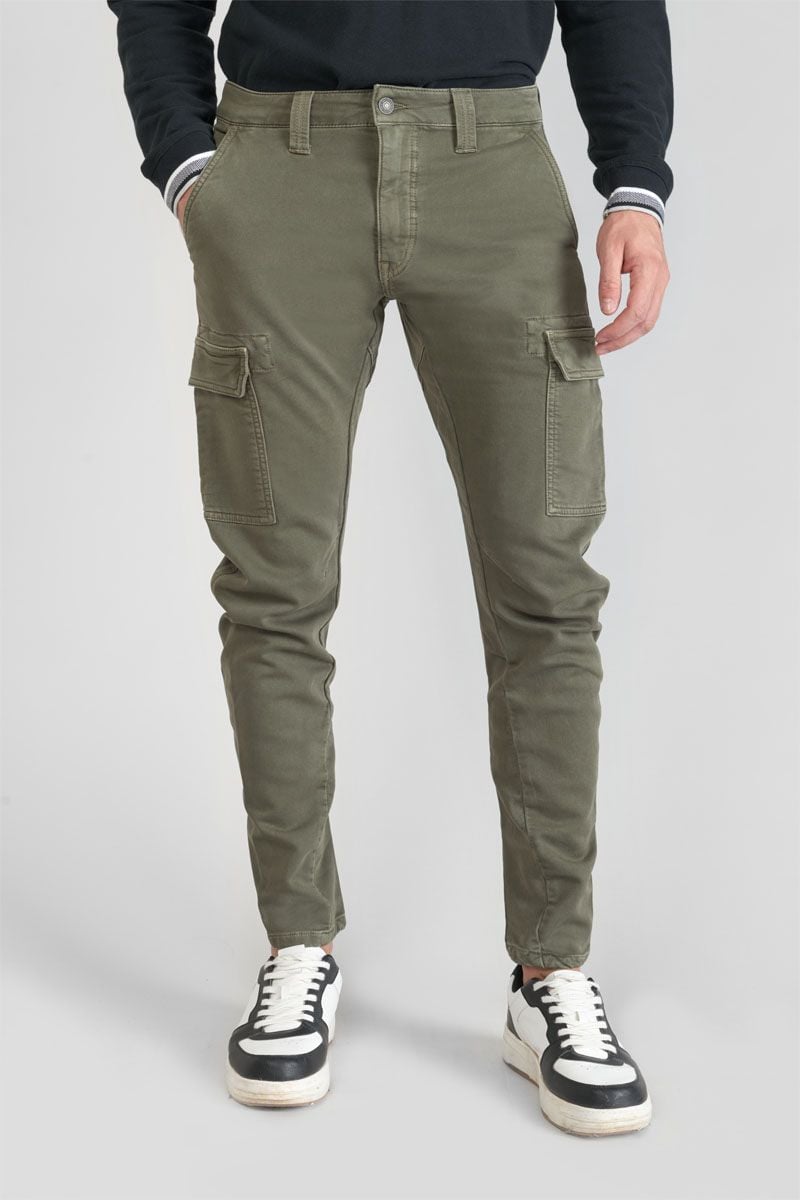 le temps des cerises Koge Army Jogg tapered arqué kaki