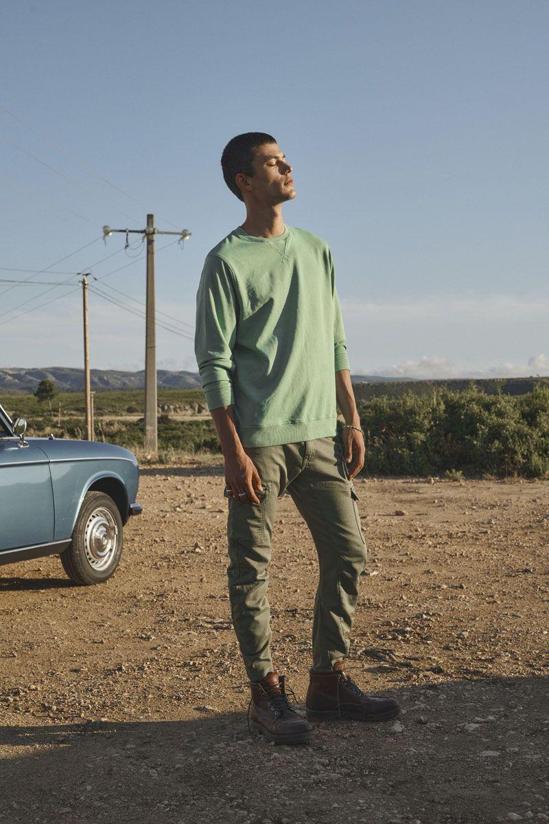 le temps des cerises Koge Army Jogg tapered arqué kaki