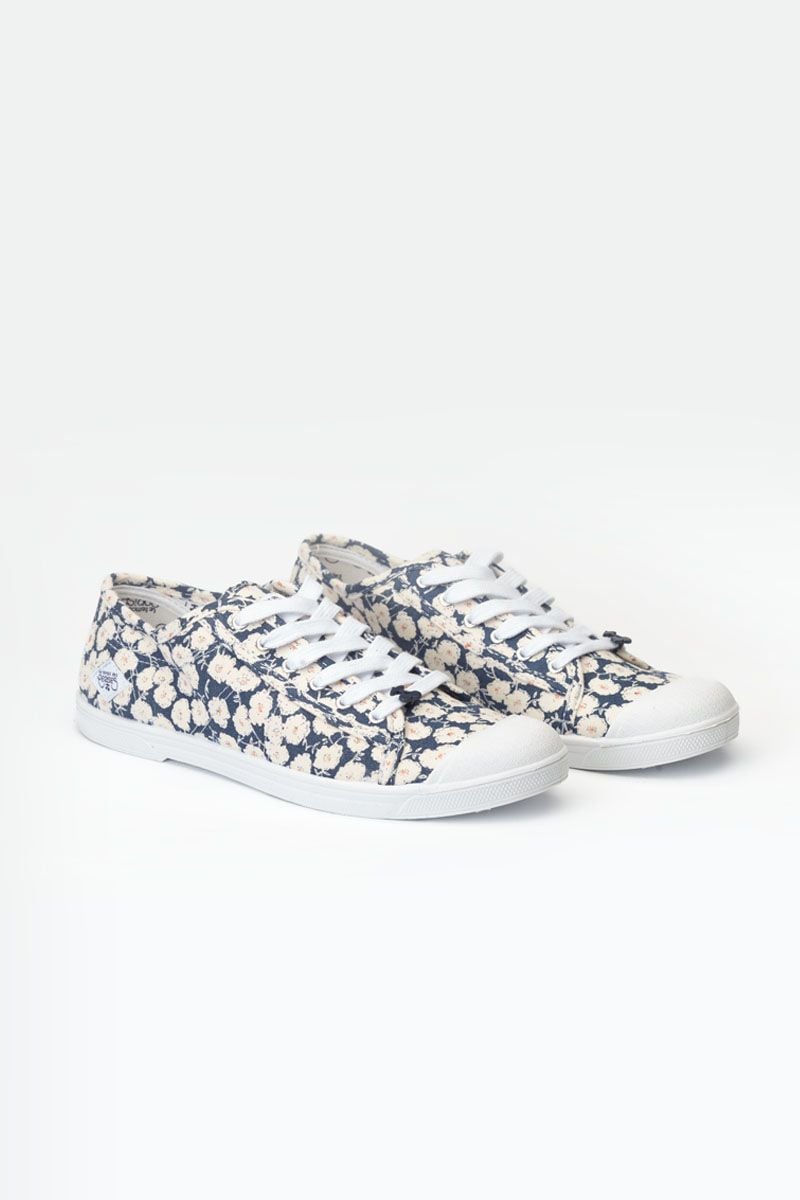 Le Temps Des Cerises Baskets Basic à Motif Fleuri