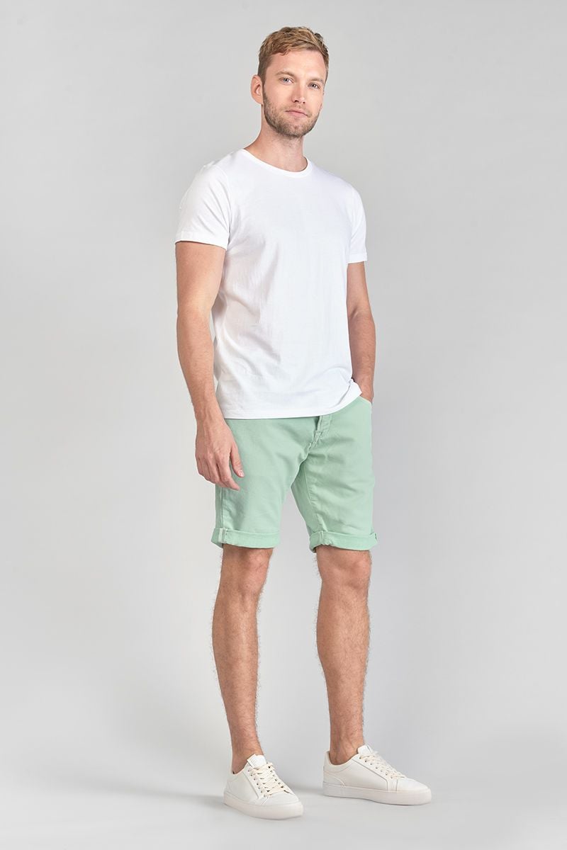 le temps des cerises Bermuda Jogg Bodo vert d'eau