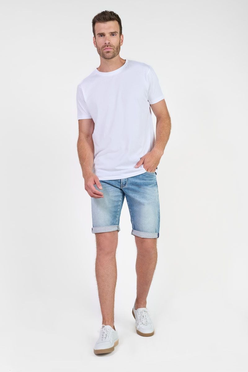 Le Temps Des Cerises Bermuda Jogg Oc Bleu Délavé