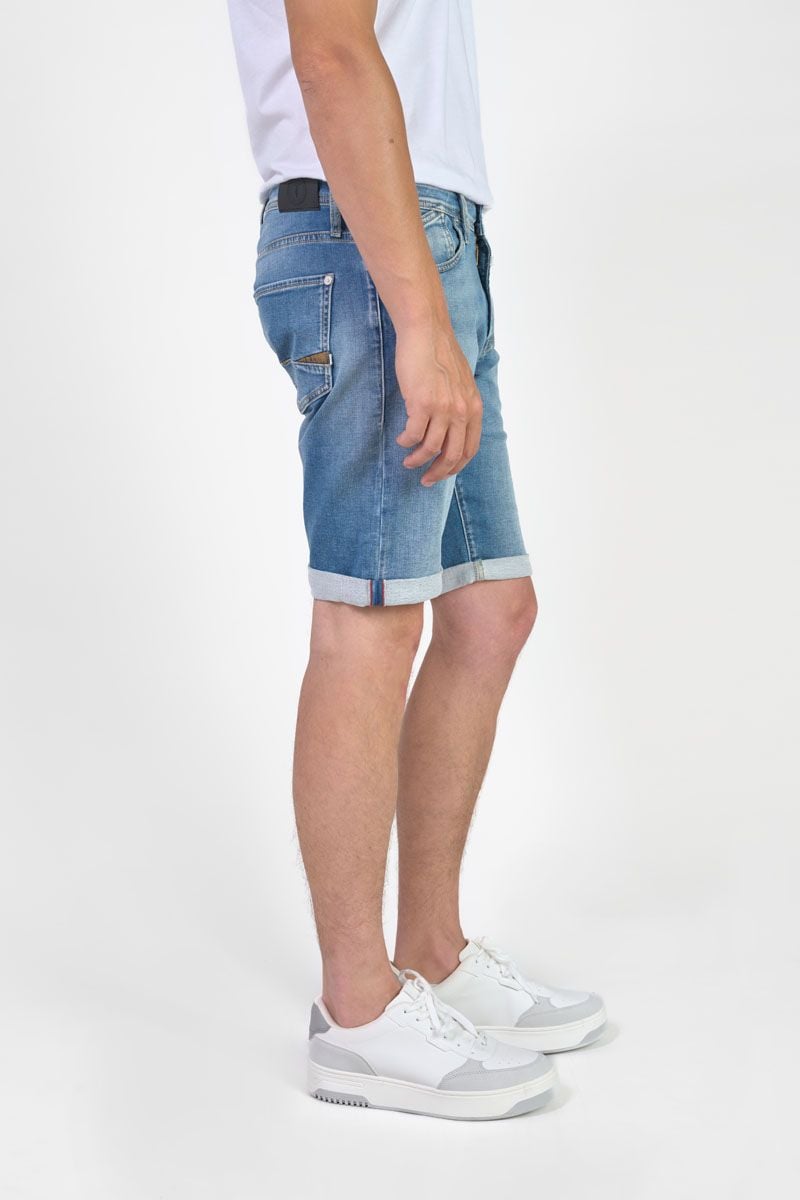 Le Temps Des Cerises Bermuda Jogg Oc Bleu Délavé