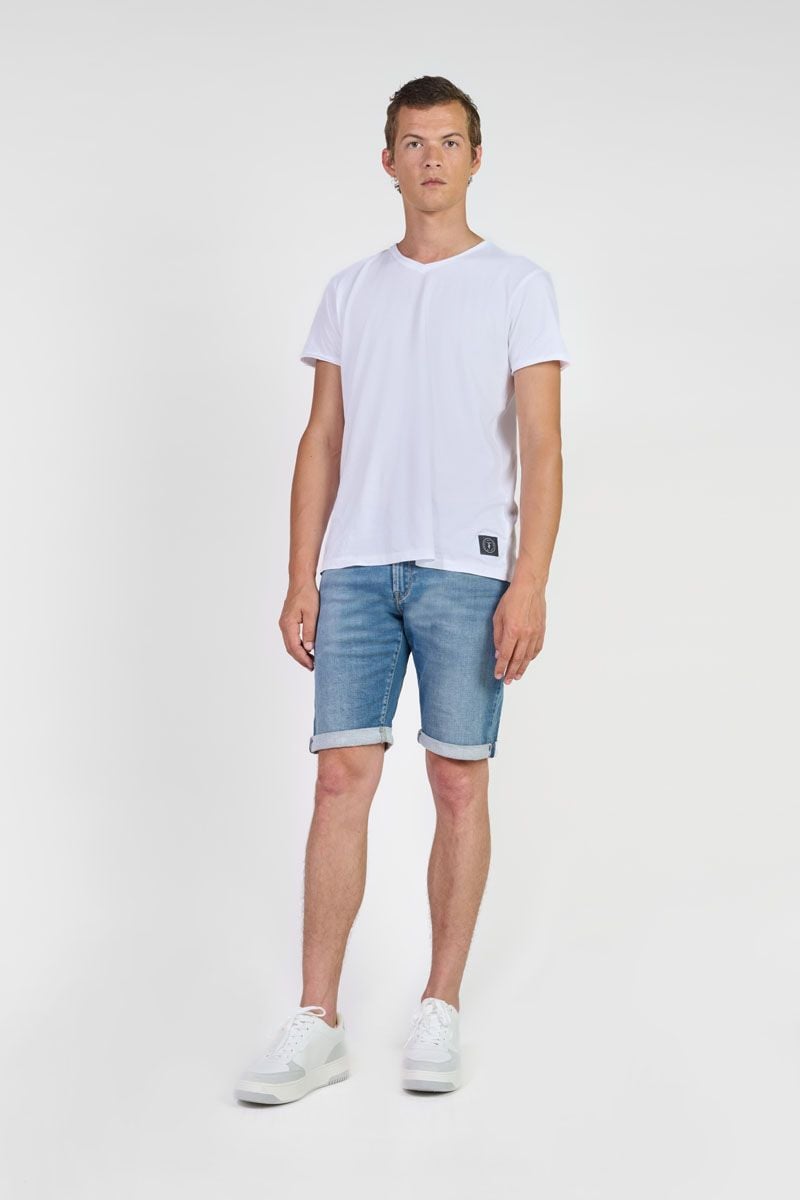 Le Temps Des Cerises Bermuda Jogg Oc Bleu Délavé