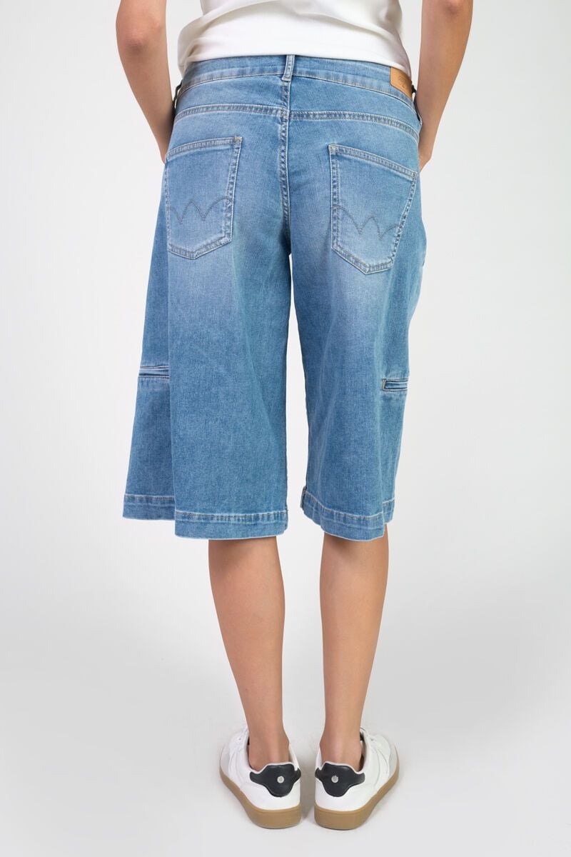 Le Temps Des Cerises Bermuda Lolo En Jeans Bleu