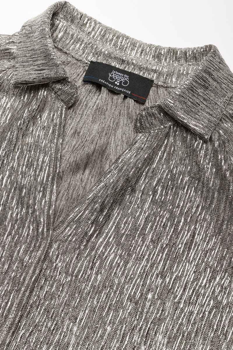 Le Temps Des Cerises Blouse Apolinegi Argentée